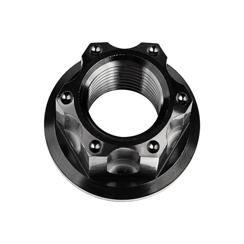 Image of Titanium M6 M8 M10 M12 M14 M16 Flange Bolt Nut Bicycle Motorcycle Rear Axle Car Modification Accessories Pack of 6 (M12 Pitch 1.5mm, Black)