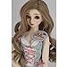 SM SunniMix Sweet 1/3 BJD Fille Poupée Perruque Droite Perruque Super Dollfie Cheveux Longs Gris Argent - #1