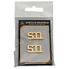Smith & Warren 1/2 S.O. Letter Collar Brass Rank Insignia Gold Finish Sheriff Uniform Pin