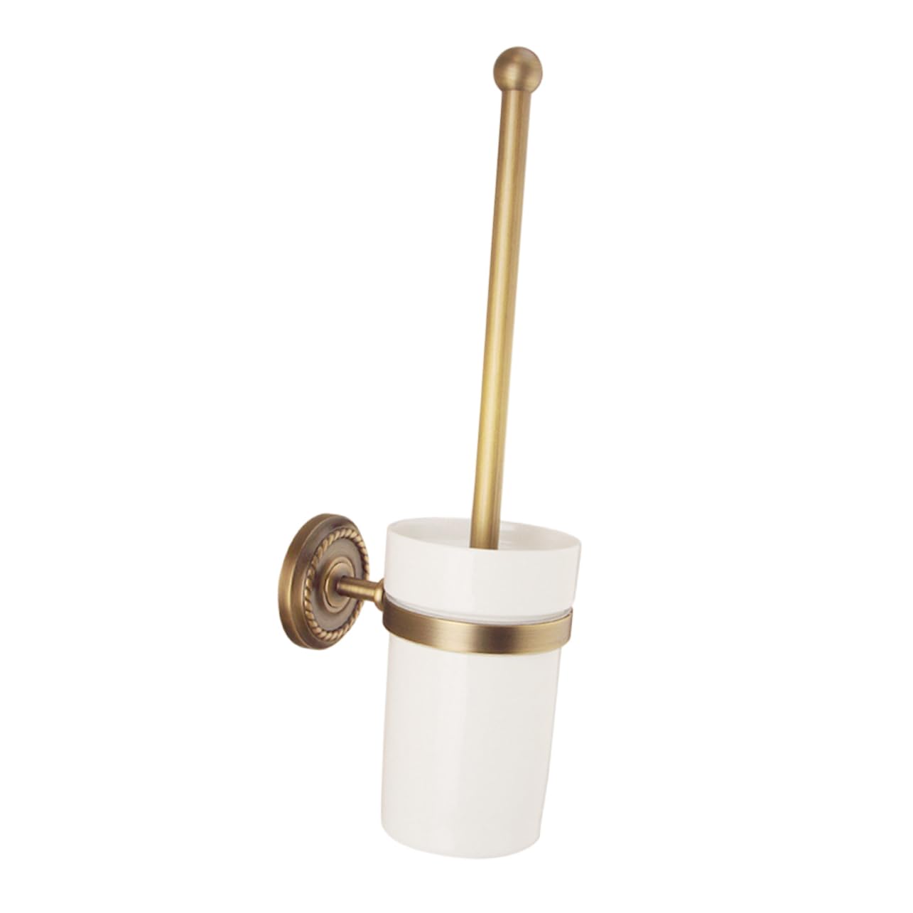 Brosse de toilette vintage Alipis et son support mural pour salle de bain d'hôtel