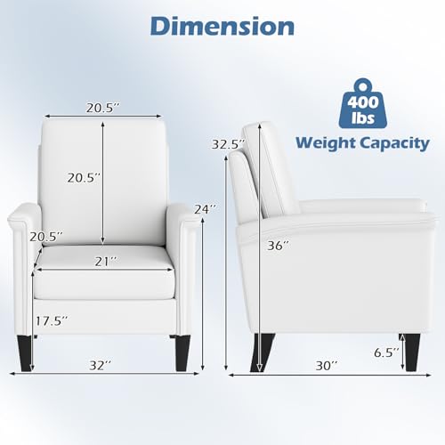 Sillón Plegable Blanco con Tela de Lino miniatura 2