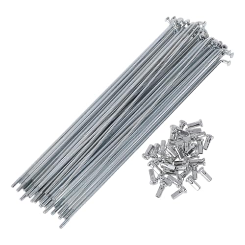 Rayons de vélo 12G 185 mm en acier galvanisé argenté pour réparer une roue voilée ou cassée