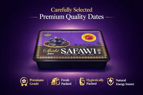 Image of Emazing Gourmet Shahi Dates Safawi (Kalmi) 500gram | Naturally Sweet Black Dates & Premium Rich Taste & Soft Texture