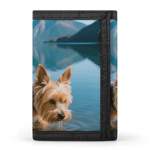 Wallet for Men - Slim Trifold Wallet, Yorkshire Terrier by Lake Money Clip, Coin Purse with 8 Credit Card Holder