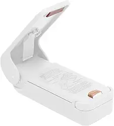 LYOR - Mini Seladora de Embalagem de Plástico Branca 9,5cm x 3,5cm 3,5cm