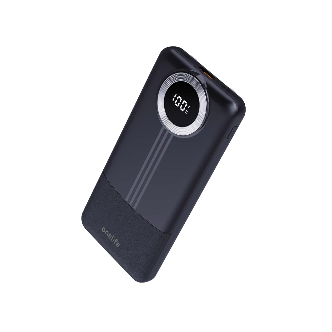 One Life 10,000mAh 22.5W Ultra Slim Power Bank with Fast Charging, Type-C PD, LED Indicator, Output & Input Ports for iPhone, Android & Other Devices (Black)-picture-16