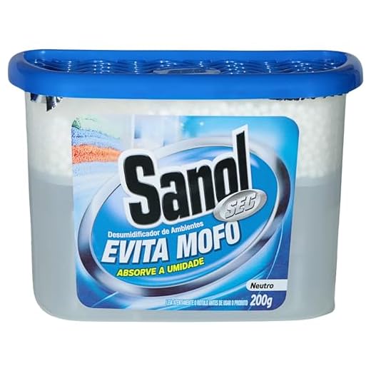 Evita Mofo Absorventes de Umidade (desumidificador), Neutro, Sanol, 200 g, Azul