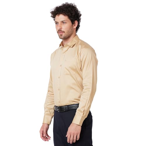 Image of KENNETH COLE New York Mens Slim Fit Cotton Spread Collar Long Sleeve Solid Patch Pocket at Chest Formal Shirt