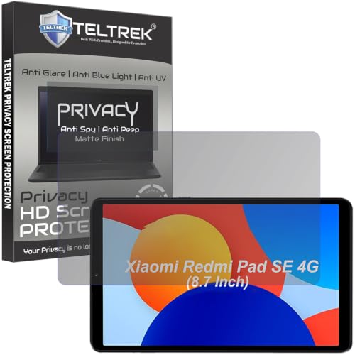 Image of Privacy Matte Anti Peep Screen Guard Compatible With Xiaomi Redmi Pad SE 4G 2024 Tab (8.7 inch Inch Tablet) Anti Spy Screenguard Not a Tempered Glass Screen Protector
