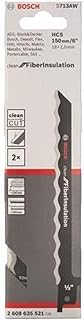 Bosch Professional 2 szt. Brzeszczot do pił szablastych S 713 AW Clean for Fibre Insulation (do włóknistych materiałów izolacyjnych, akcesoria pił szablastych)