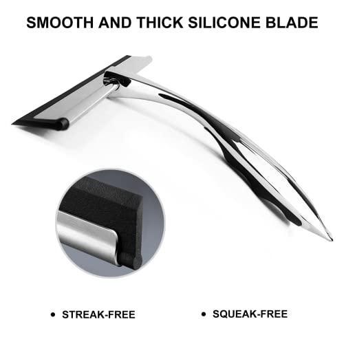 Setsail Shower Squeegee For Glass Doors, Stainless Steel Squeegee For Shower Glass Door Window Squeegee For Window Cleaner Tool Squeegee For Bathroom, Mirror, Tiles And Car Window Cleaning #TOP2