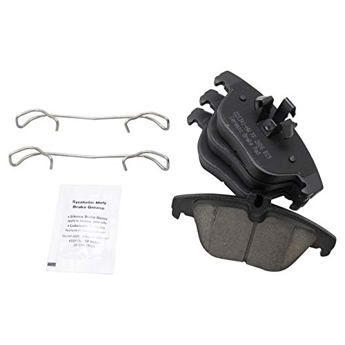 Image of TRQ Rear Brake Pad and Rotor Set Ceramic Compatible with 2010-2014 Mercedes-Benz E350 2015 E400 2013-2015 GLK250 2010-2015 GLK350