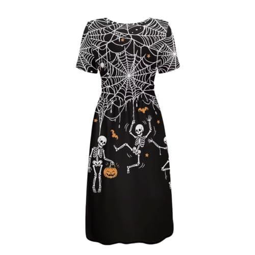 Image of Women's Summer Dresses Short Sleeve Formal Dresses with Pockets | Lightweight polyester fabric delivers cool airflow during hot summer outdoor activities