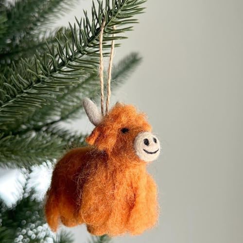 Filz Hochlandrind Weihnachtsbaumschmuck, Cute Schottisches...