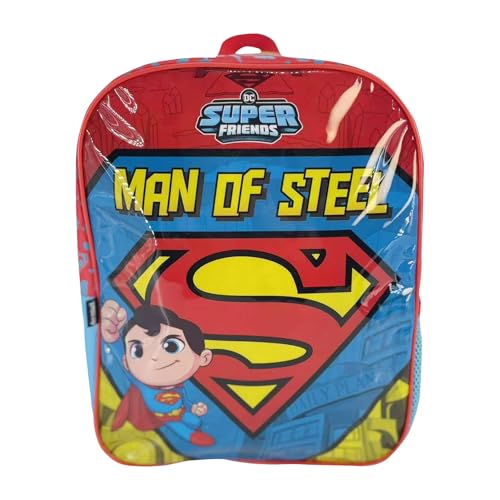 Mochila de Costas M - DC Super Friends - Superman - Azul e Vermelho | Dermiwil