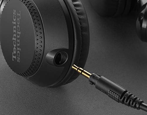 Technics EAH-DJ1200EK Nauszne Profesjonalne Słuchawki Przewodowe DJ, Czarny, 1 Zestaw
