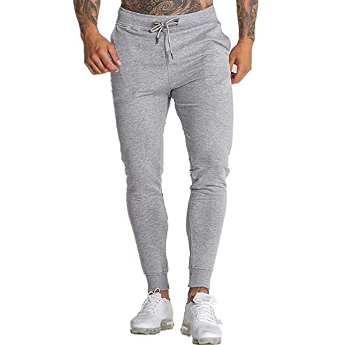 heavKin Men’s Elastic Waist Leggings Men's Casual Solid Color...