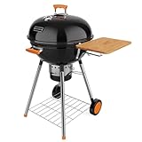 KEYO GRILL 22,5 Zoll Holzkohlegrill - 348 Sq In, Tragbarer Kugelgrill mit Hochdichter Emaillebeschichtung und One-Touch Reinigungssystem, für Garten, Schuppen, Terrasse