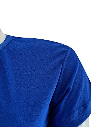 Camiseta DryFit Poliamida Feminina Para Treinar Malhar Azul (GG)