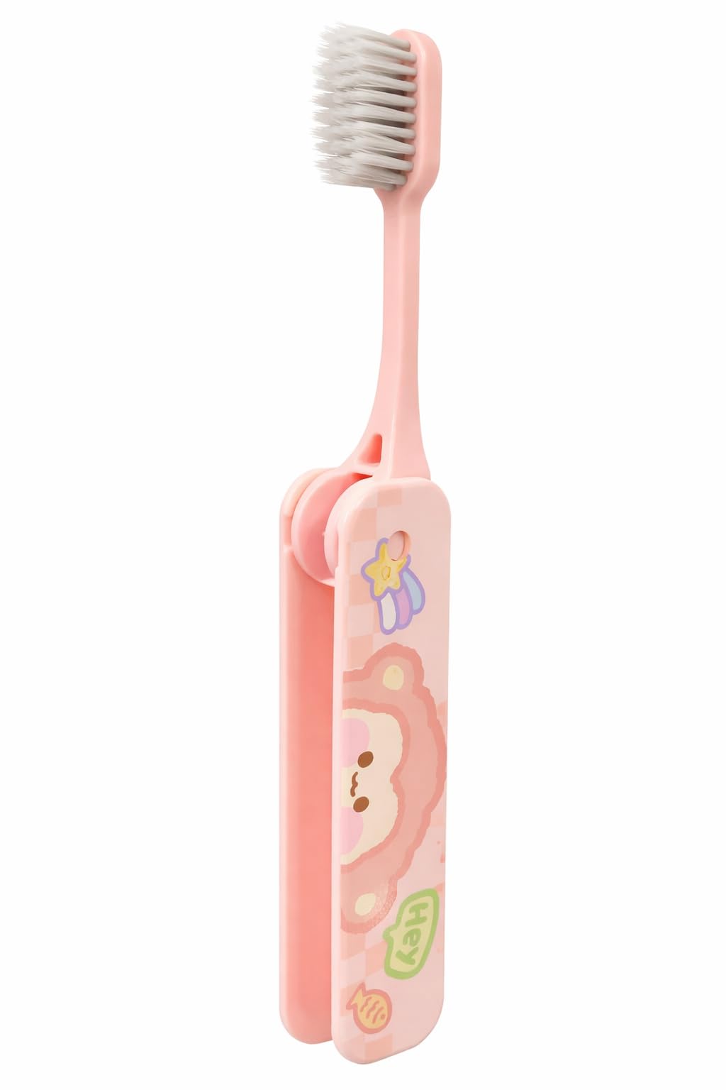 Foldable Toothbrush for Kids Compact Travel Toothbrush with Portable Kids Tooth Brush for School & Outdoor Use (Pack of 1) (Pink)-image-43