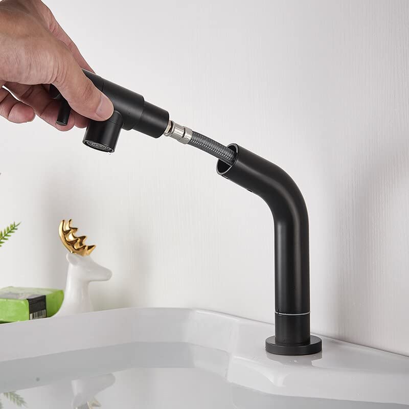 Robinet de lavabo en laiton noir mat Uythner, l'excellence du design pour évier de salle de bain