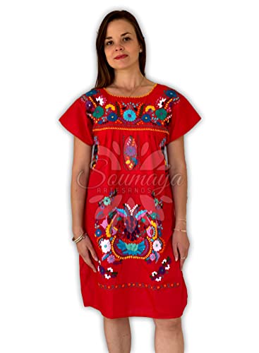 Catálogo de Ropa de Hípica de esta semana. 42 Precioso Vestido Artesanal Tehuacán Bordado A Mano Mexicano