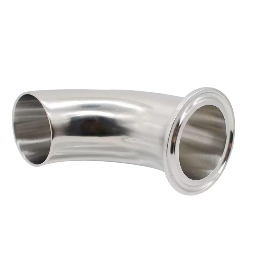 Accesorios de fontanería Accesorios de acero inoxidable, 1 pieza de codo de 90 grados de acero inoxidable, 3/4 "1,5" 4 "19 mm-108 mm de diámetro exterior, férula de triple abrazadera sanitaria, codo s