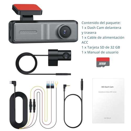 Dashcam 2K para coche con sensor G que protege tus vídeos en caso de accidente vial 7