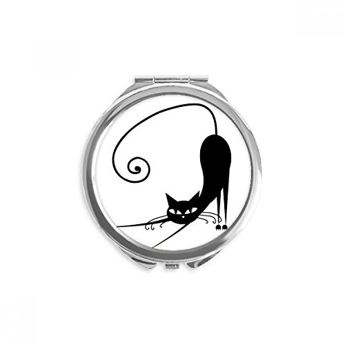 Miroir de poche chat noir Halloween, une idée cadeau originale pour les passionnés de félins