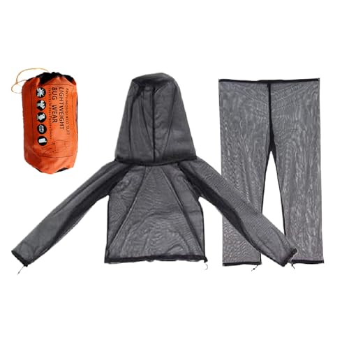 Yulokdwi Combinaisons Anti-Moustiques Adultes | Protection Corporelle Intégrale Anti-Insectes,Vêtement en Maille Respirant Léger avec Poche de Transport pour Randonnée Camping Escalade