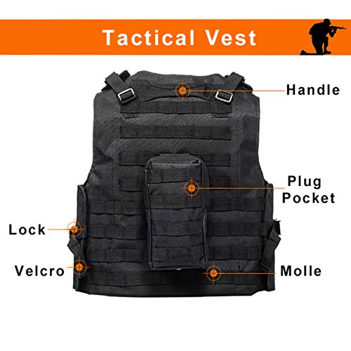 Kidybell Adjustable Airsoft Vest Lightweight Oxford Cloth Tactical Training Vest Is Suitable For Outdoor Hunting Army Fan Combat Training Airsoft And Other Outdoor Sports #TOP5