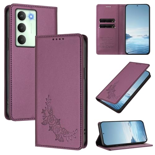 �X�}�z�P�[�X �Ή��@�� for Realme V70 / 14X / C75 5G�yRFID�u���b�N�z�y�J�[�h�z���_�[�t�����z �}�O�l�b�g�J�� �X�^���h�@�\�t���z�X�}�z�P�[�X Violet