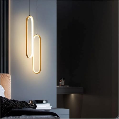 Lustre de chevet moderne pour sublimer le mur de fond de votre salon minimaliste