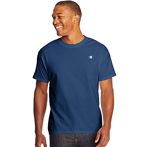 Champion Men's Jersey T-Shirt, Seabottom Blue, M