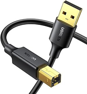 UGREEN USB Printer Cable - USB A to B Cable, 2.0 USB B Cable High-Speed Printer Cord Compatible with Hp, Canon, Brother, Samsung, Dell, Epson, Lexmark, Xerox, Piano, Dac, and More 5 FT