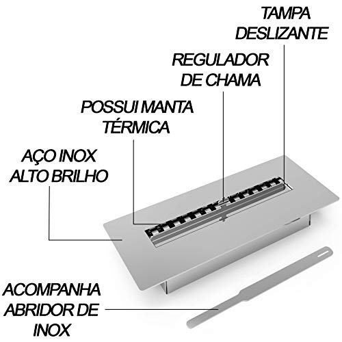 Queimador Ecológico Etanol álcool 30cm