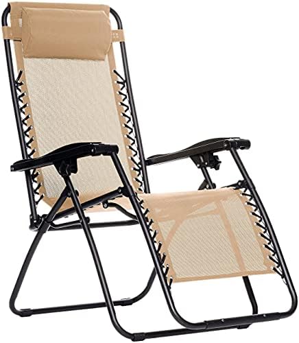 Amazon Basics Zero Gravity Chair, Beige