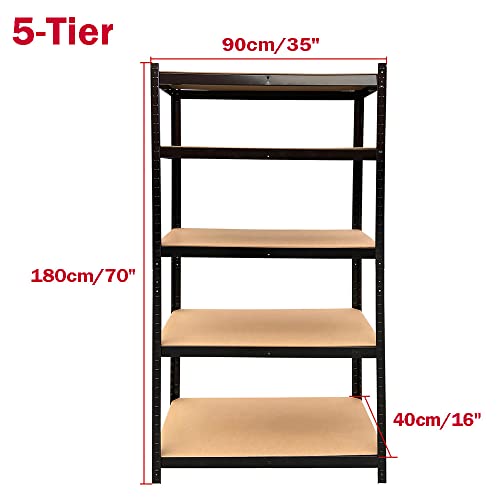 Autofu Storage Shelves Metal Shelving, Heavy Duty Garage Storage & Organization, Closet Organizer, Utility Shelf, Pantry Organization, 70" X 35" X 16", Boltless Assembly System #TOP1