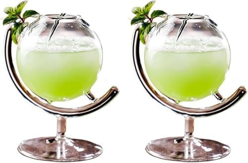 - Cocktail Glass Set | Globe Martini Goblet Unique Bar Wine Set for Many Drinks