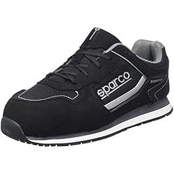 Tenis De Seguridad Sparco Sparco Gymkhana S1p SRC, Zapatos de Seguridad de Trabajo, Negro, 42 EU