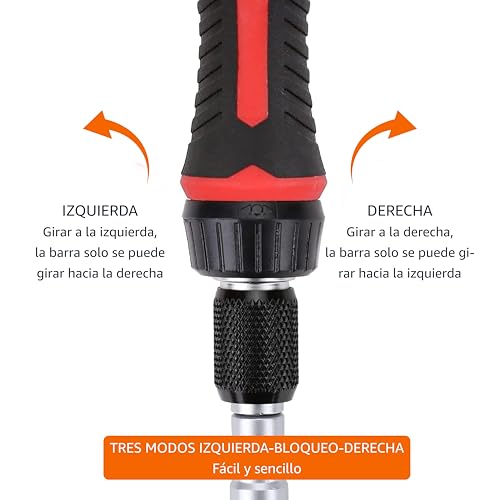 Miniatura 4 de Amazon Basics Juego de magnético destornillador de precisión electrónico y carraca de 73 Unidad, magnético, Negro, Rojo, Plateado