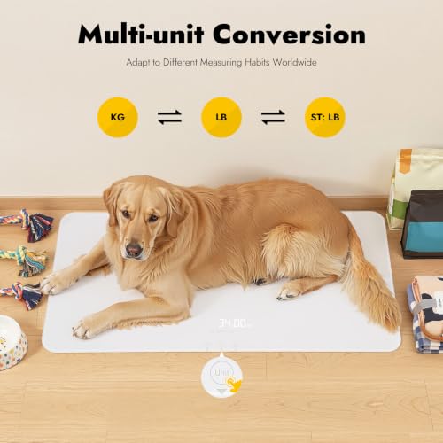 Báscula para perros grandes y pequeños con base de 69x33 cm y batería recargable 4