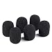 FEPITO 20 Pack Mini Size Microphone Windscreen for Lapel Lavalier Headset Microphone Foam Covers, Black