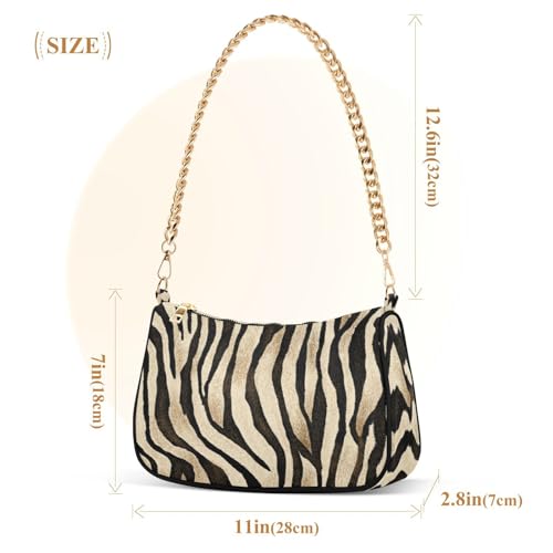 Shoulder Bags for Women Animal Zebra Leopard Cheetah Tiger Print Hobo Tote Handbag Small Clutch Purse with Zipper Closure3