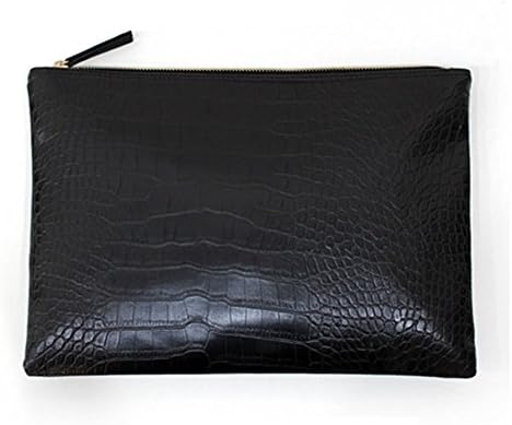 Women Clutches Crocodile Grain PU Leather Envelope Clutch Bag