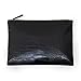 NIGEDU Women Clutches Crocodile Grain PU Leather Envelope Clutch Bag (Black)