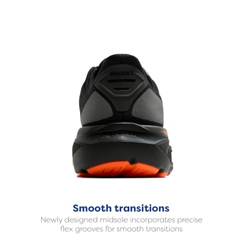Brooks Brooks Women’s Ghost 17 Neutral Running Shoe - Black/Orange - 5 Medium