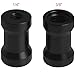 LUORNG 2PCS Tripod Light Stand Adapter 1/4-20 to 3/8-16 Female to Female Screw Converter for Tripods Monopods Rail Systems Light Stands Ball Head Flash Trigger Receivers Black Color