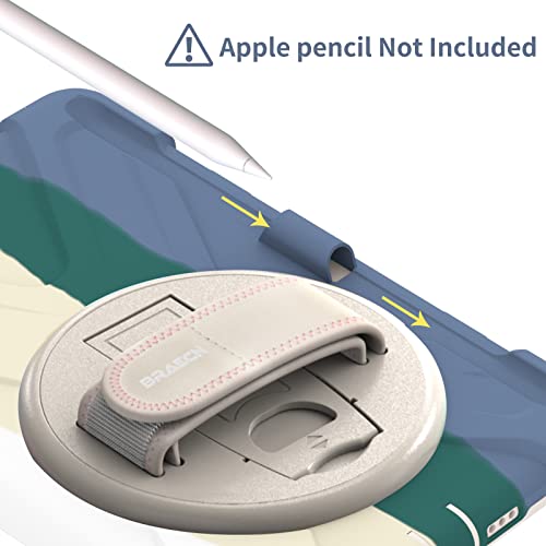 Braecn Ipad Mini Case 5Th Generation, Ipad Mini 5 Case For Kids, Heavy Duty Protective Rugged Case Cover With Hand Strap, Shoulder Strap, Kickstand, Pencil Holder For Ipad Mini 5 / 4 -Light Rainbow #TOP6