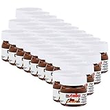 nutella mini portionen Inhalt je: 25g Ferrero Nutella Kleines Mini Design Glas 32er Set a 25g, Brotaufstrich, Nussnugatcreme, Schokoladen Auftrich
